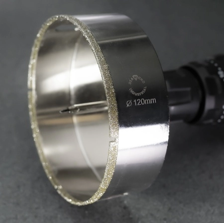 Алмазная коронка по керамограниту, плитке, кафелю 120 мм с центром Diamond Industrial