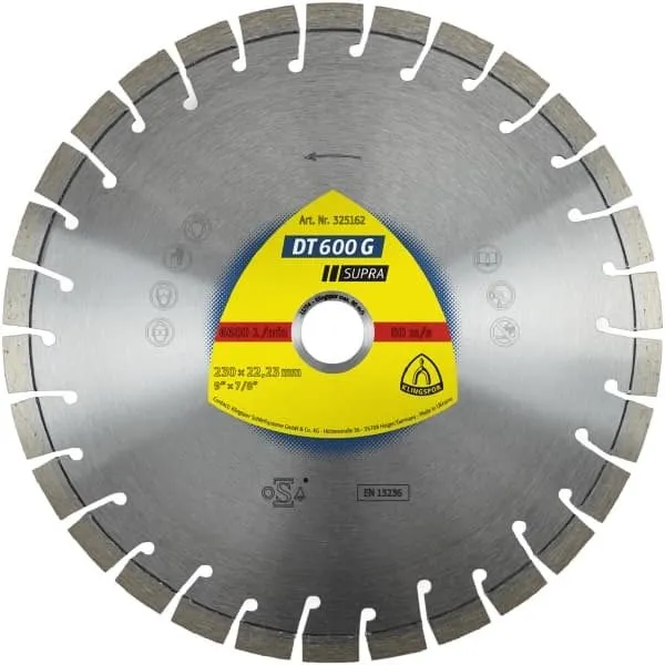 Алмазный диск KLINGSPOR 180X2,6X22,23/22K/9/S/DT/SUPRA/DT600G