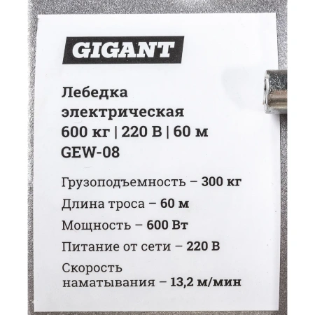 фото электрическая лебедка gigant gew-08